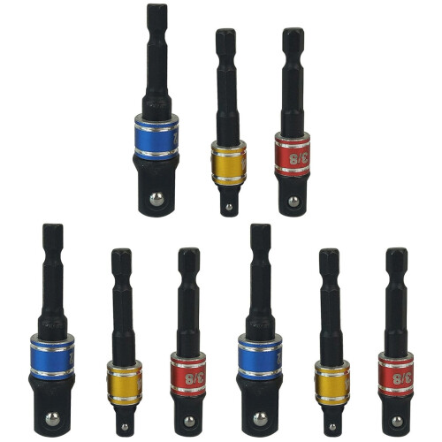 9Pcs Black Socket Bit Adapter Set with for Drill Use 1