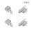 40Pz Base Spilla Argento Con Pin Clip Per Artigianali 1