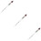 3Pcs Professional Aquarium Salinity Hydrometer Glass Water Tester 11