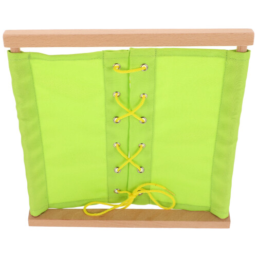 3Pz Set Giocattoli Intreccio Tessuto E Legno Per Apprendimento Bambini