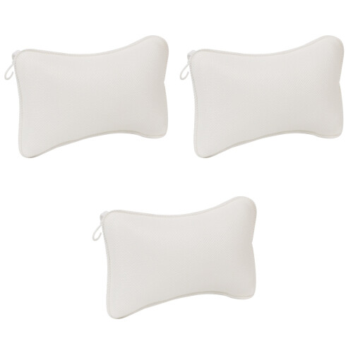 3Pz Cuscino Bagno Bianco, Antiscivolo Con Ventose Per E Spa 2