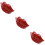 3Pz Ciucci in Silicone Rosso Con Design Buffo Per 10