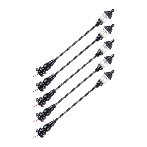 15Pz Mini Lampione in Nero Per Decorazioni Piccoli E 1