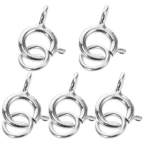 25Pz Chiusure A Molla Argento Per Collane E Bracciali Fai Da Te 1