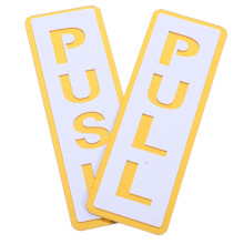 4Pz Push Pull Autoadesivi in Acrilico Oro Per Porte Ufficio
