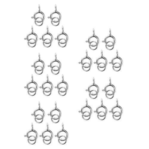 25Pz Chiusure A Molla Argento Per Collane E Bracciali Fai Da Te 2