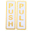 4Pz Push Pull Autoadesivi in Acrilico Oro Per Porte Ufficio 9