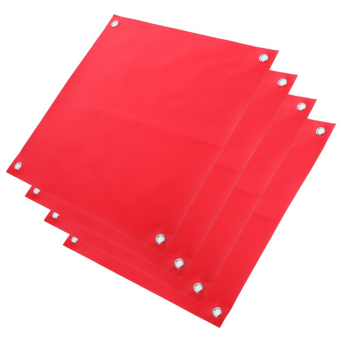 20Pz Bandiere PVC Rosse Uso Portatile E Resistente 2