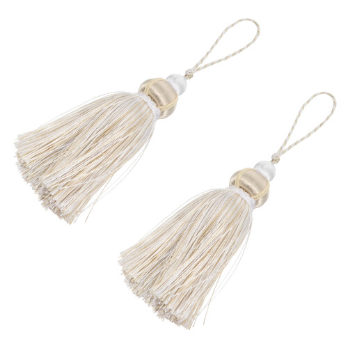 6Pz Ornamento Sospeso Con Nappe Beige, Accessorio