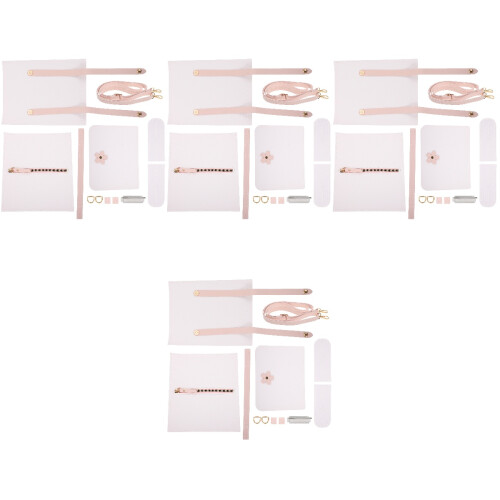 4Set Materiali E Borsa Bianco PU Kit Fai-Da-Te Artigianale 2