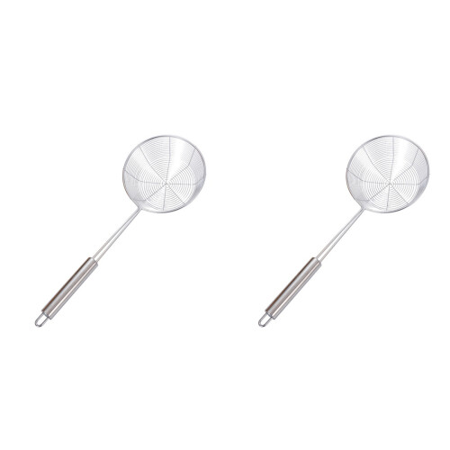 2Pz Olio E Pasta Acciaio Resistente Manico Lungo Argento 1