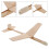 4Pz Giocattoli Aerei Legno Khaki Progetto Bambini 11