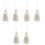 6Pz Ornamento Sospeso Con Nappe Beige, Accessorio 4