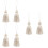 6Pz Ornamento Sospeso Con Nappe Beige, Accessorio 8
