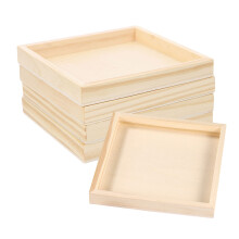 20Pz Vassoi Legno Khaki Porta Puzzle Per Decorazione