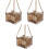 3Pz Porta Fiori Da in Legno E Metallo Coffee, E Chic 3