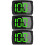 3Pz Contachilometri Digitale Per Auto Hud Nero Materiale Abs+pz 10