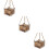 3Pz Porta Fiori Da in Legno E Metallo Coffee, E Chic 9