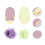 12Pz Set Esfolianti E Spugne Doccia Con 10