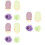 12Pz Set Esfolianti E Spugne Doccia Con 7