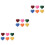 18Pz Patch Cuore Con Paillettes Per Camicie Borse E Progetti DIY 5