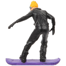 2Szt Czarny Model Narciarza Miniaturowa Żywiczna Figurka Dekoracyjna