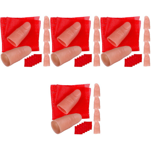 24Set Fazzoletti Seta E Dita Finte in Tessuto Per Performance 2