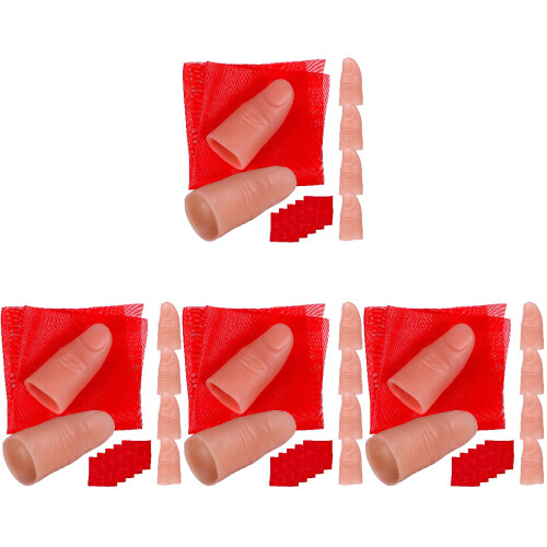 24Set Fazzoletti Seta E Dita Finte in Tessuto Per Performance 1