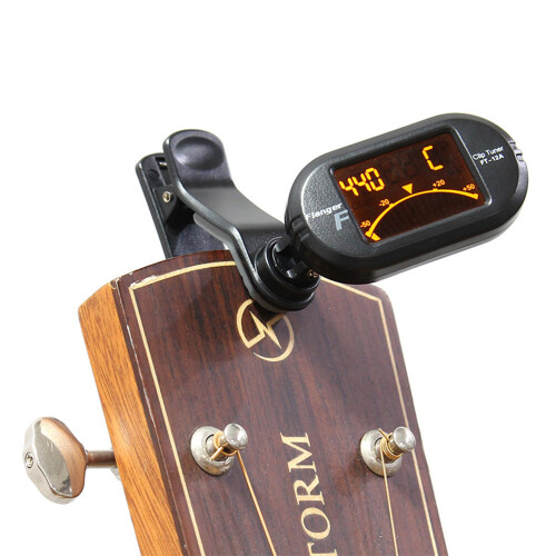 3Pz Tuner Nero LCD Per Chitarra Violino Ukulele Con Spegnimento Auto 2
