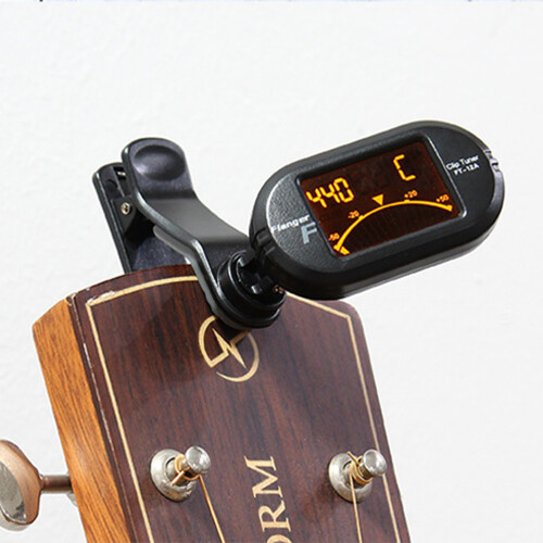3Pz Tuner Nero LCD Per Chitarra Violino Ukulele Con Spegnimento Auto 1
