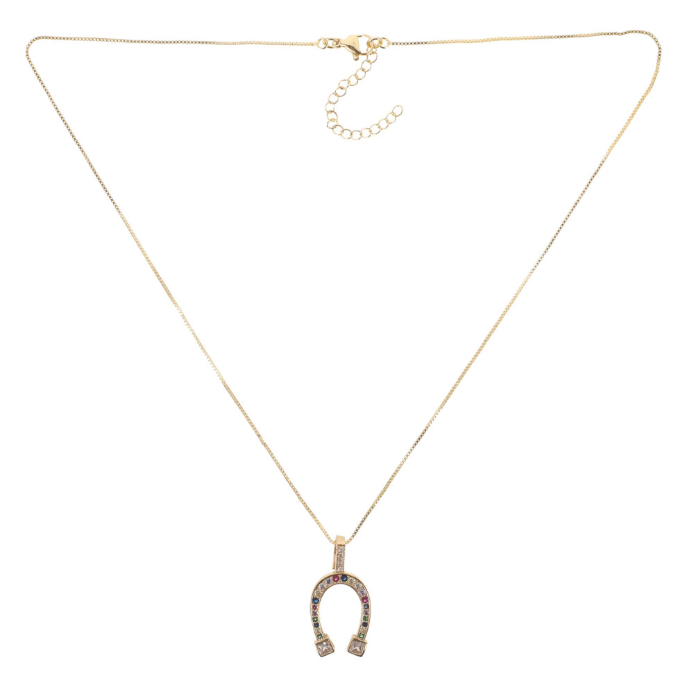 4Szt Wielokolorowy Naszyjnik Damski Z Podkową Imprezę I Codzień-image