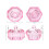4St Roze Manicure Cup Met Art Accessoire 10