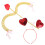 4Conjuntos Acessórios Valentine Cupido Flecha E Tiara 2