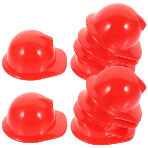 90St Mini Bouwhoed Rood Plastic Poppenaccessoire Feestdecoratie 1