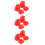 90St Mini Bouwhoed Rood Plastic Poppenaccessoire Feestdecoratie 5