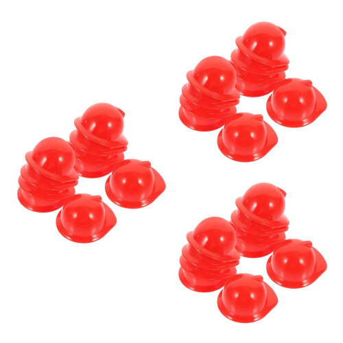 90St Mini Bouwhoed Rood Plastic Poppenaccessoire Feestdecoratie 2