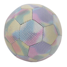 Reflective Glowing Soccer Ball PU Size 5 for Night Training, Light Color