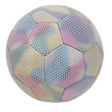 Reflektierender leuchtender Soccerball aus PU Größe 5 Lichtfarbe für nächtliches Training