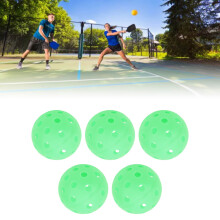 5pcs Luminous Pickleball Balls 74mm Green Outdoor Court