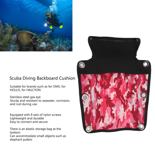 Lightweight Backplate Cushion for Tech Diving Scuba BCD - Pink 2