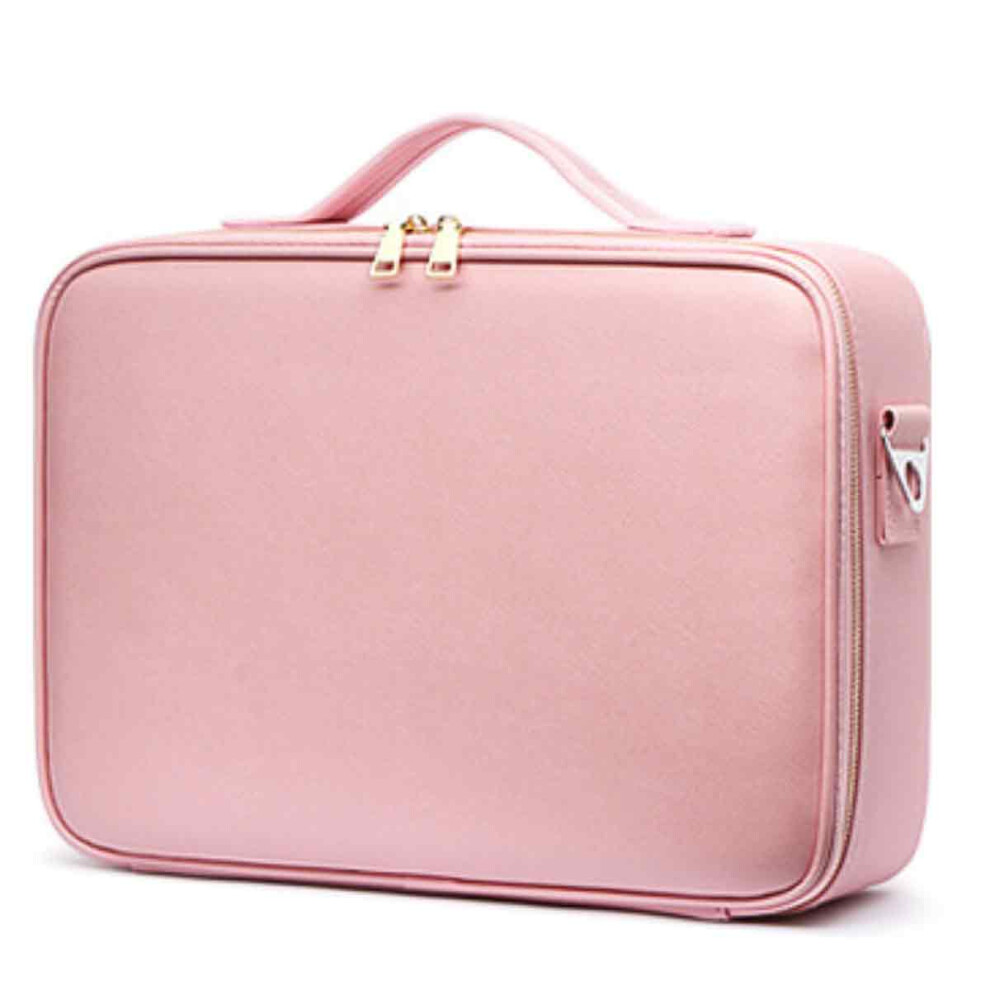 Makeup Organizer Bag, Waterproof Cosmetic Travel Case with Adjustable Partition and Multifunctional Storage, Premium Material Toiletry Pouch for Women