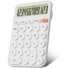Calcolatrice da tavolo dal design moderno con schermo a pigmenti modulati, funzionamento a batteria, display LCD di facile utilizzo, schermo a 12