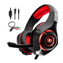 RGB-Gaming-Headset mit Beleuchtung, klarem Klang und Stereo-Bass für plattformübergreifendes Entertainment