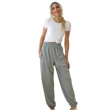 Dames joggingbroek, casual model met trekkoord, baggy model, zakken, elastische taille, loungebroek, zacht en ademend materiaal, zijzakken voor een