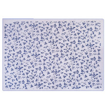 Transferências para esmalte em arte cerâmica, papel de transferência para cerâmica com motivos florais azuis e multicoloridos de inspiração