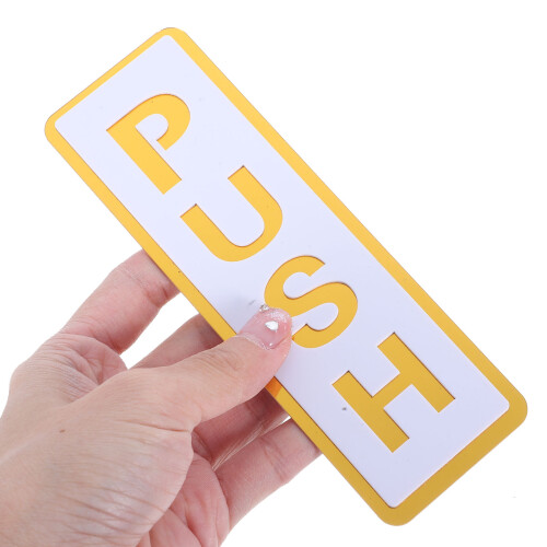 4Stk Selbstklebende Acryl Türschilder Push Pull Gold Für Geschäft 2