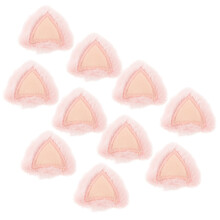 20Stk Plüsch Katzenohren Deko Rosa Für DIY Haaraccessoires Basteln