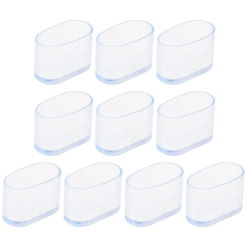 70Stk Transparente Möbelbeinkappen Oval Schutz PVC 1