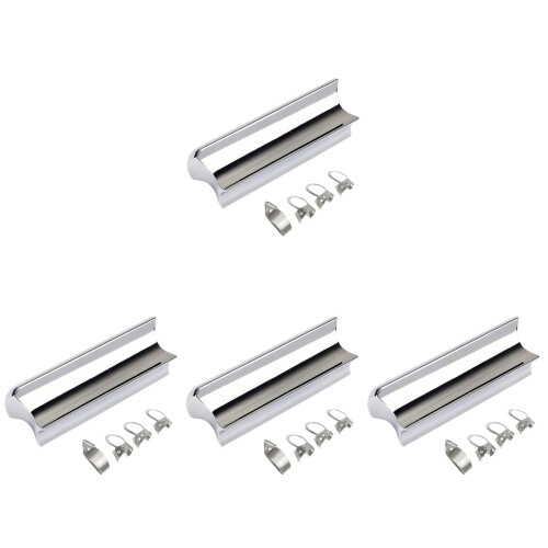 20Stk Metall Guitar Slide Gitarren Bar Robust Silber 2