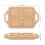 2Stk Puppenhaus Tablett Holz Khaki Kleine 10